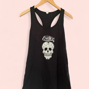 Next Level Apparel Black Skull Tank Top